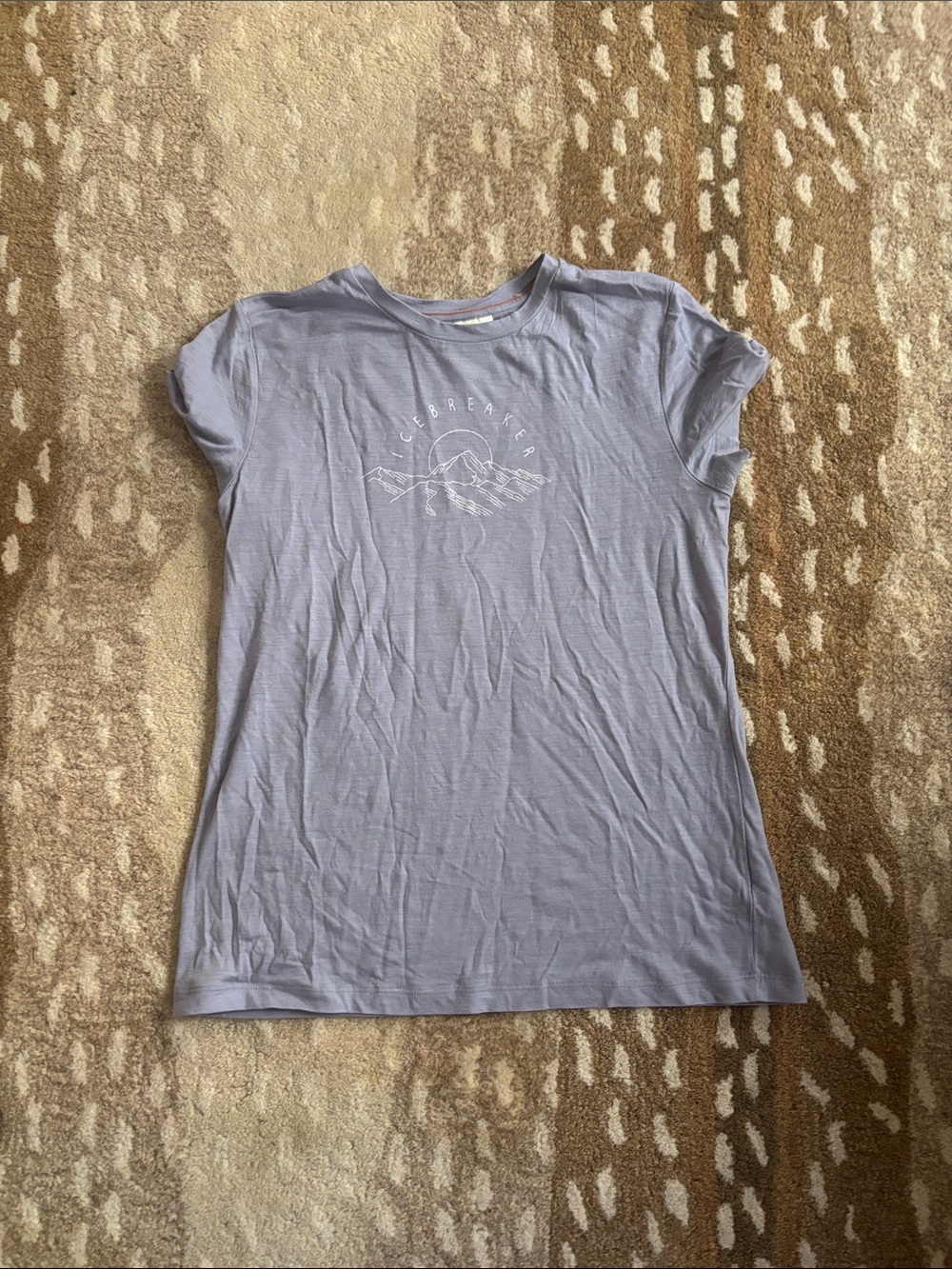 Icebreaker Lavender Short-Sleeve Mountain Logo Tee